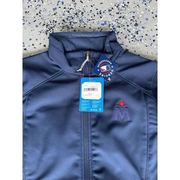Columbia Women's M Kruser Ridge Softshell Jacket Navy Full Zip Minnesota Twins - Picture 2 of 3
